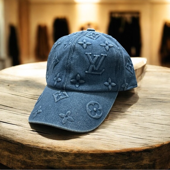 Pre own Louis Vuitton Monogram Denim Hat - Picture 1 of 5